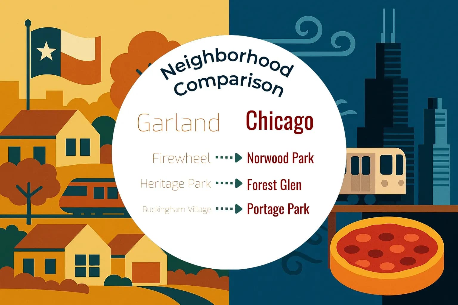 Garland vs Chicago Neighborhood Comparison