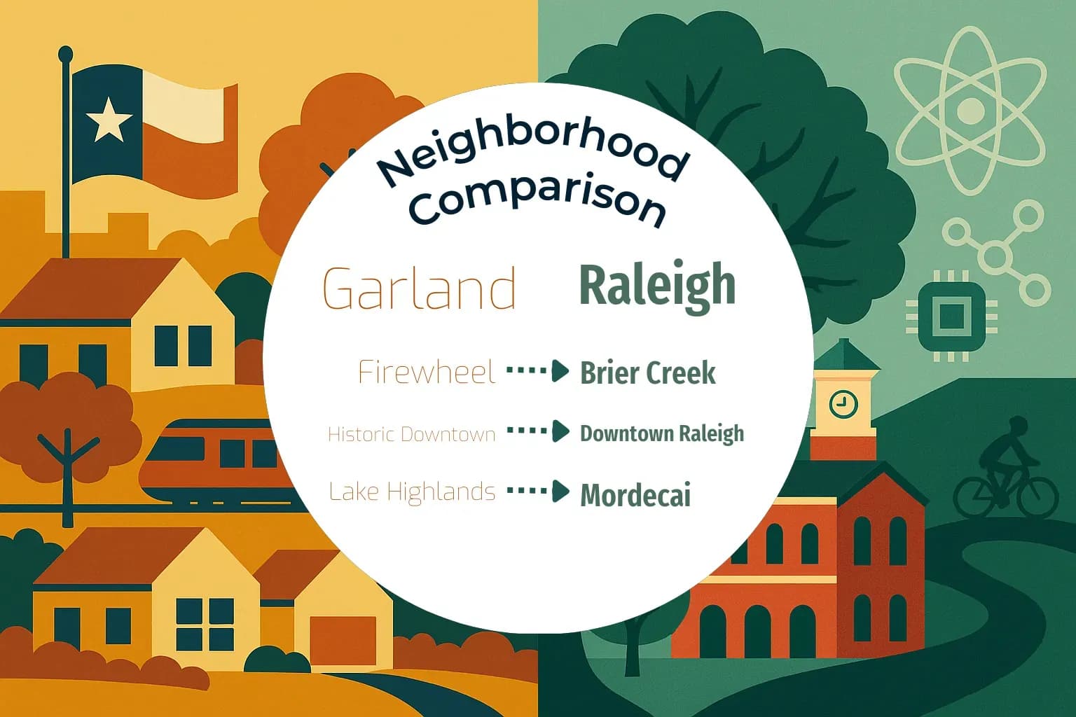 Garland vs Raleigh Neighborhood Comparison