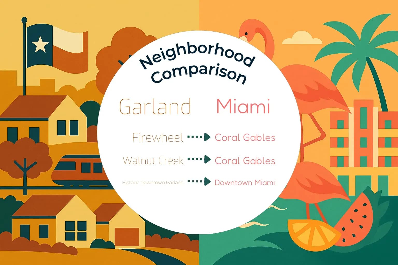 Garland vs Miami Neighborhood Comparison