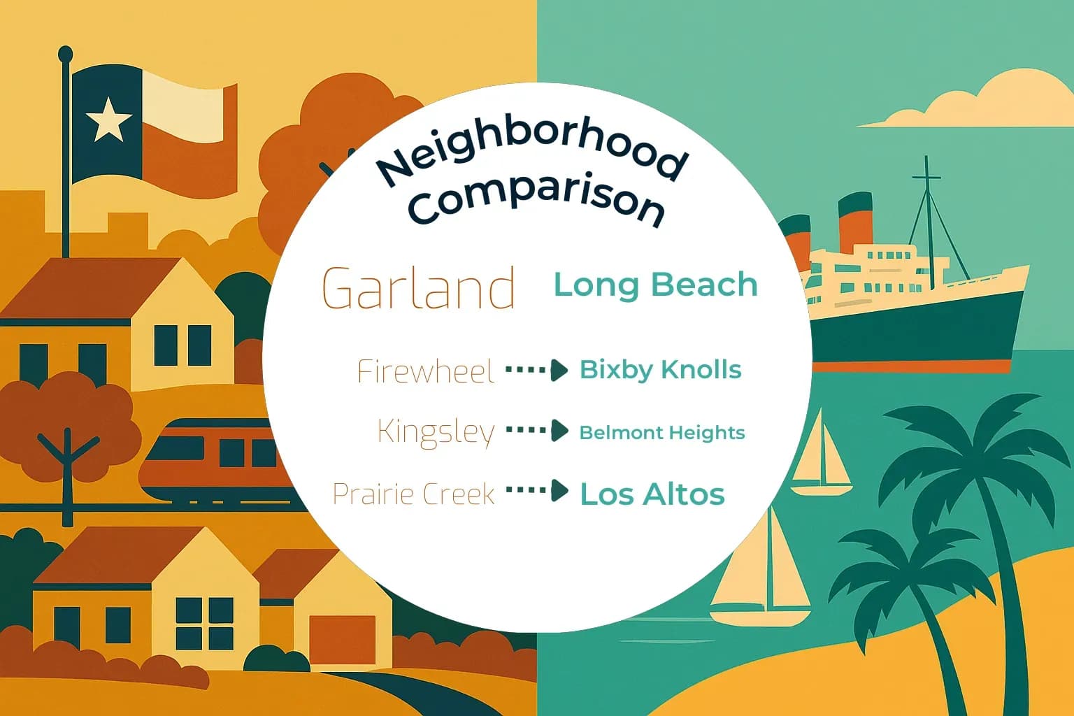 Garland vs Long Beach Neighborhood Comparison
