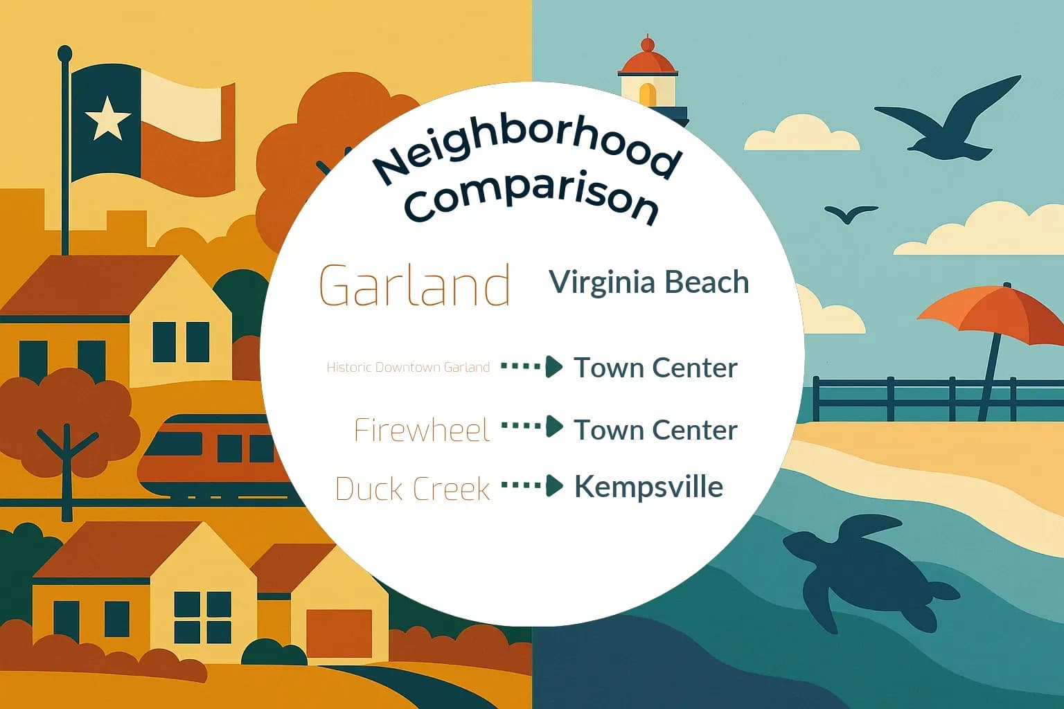 Garland vs Virginia Beach Neighborhood Comparison