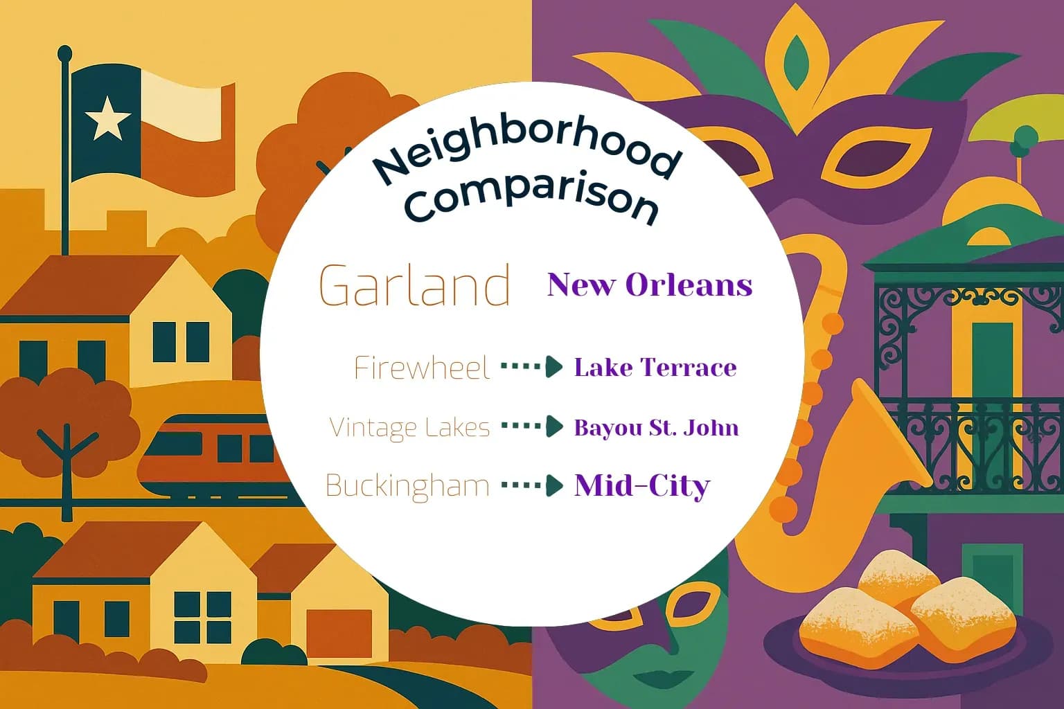 Garland vs New Orleans Neighborhood Comparison