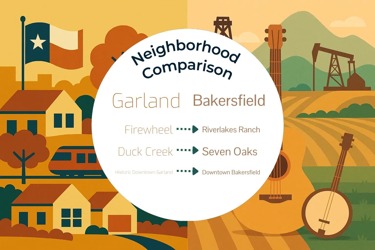 Garland vs Bakersfield Neighborhood Comparison