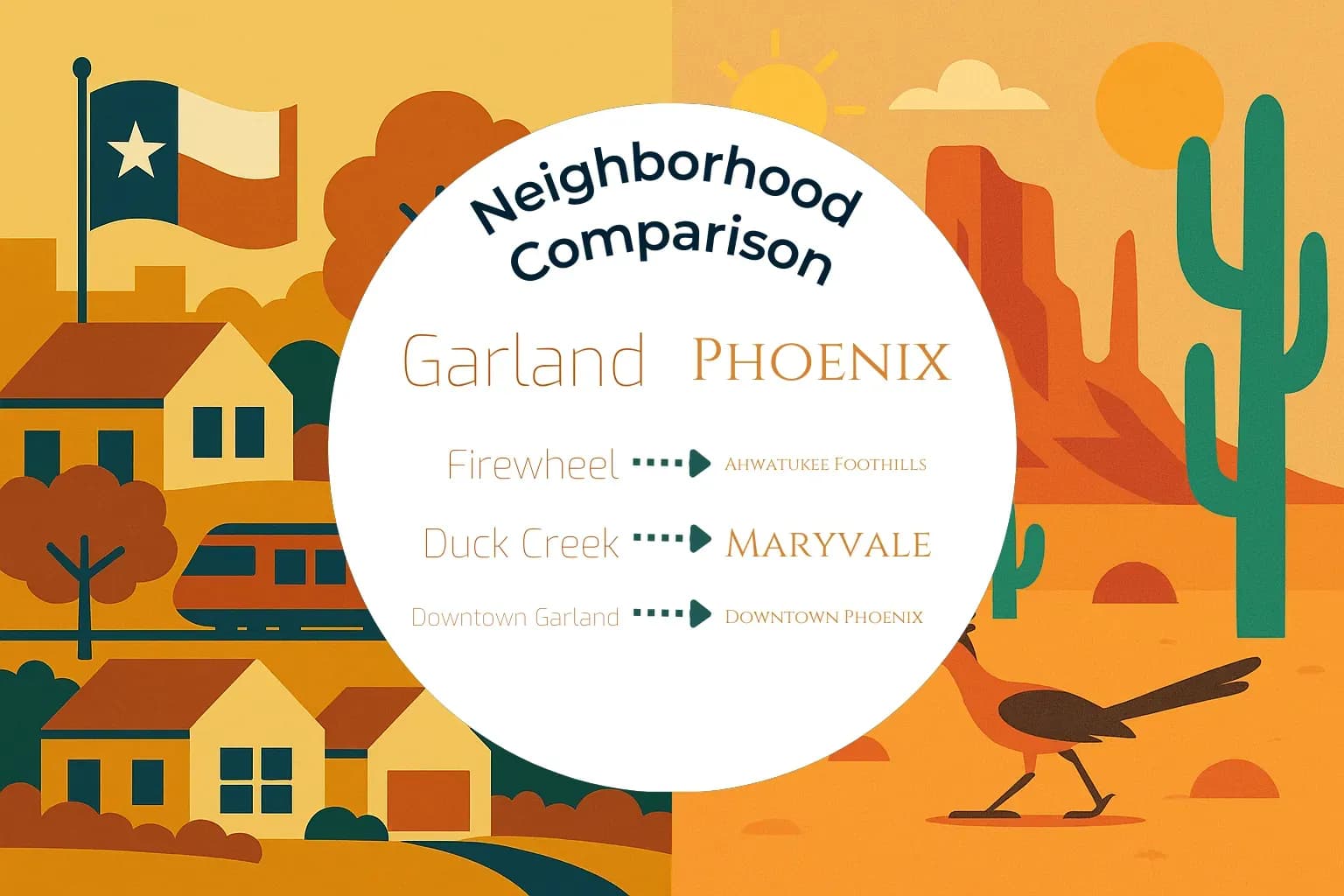 Garland vs Phoenix Neighborhood Comparison