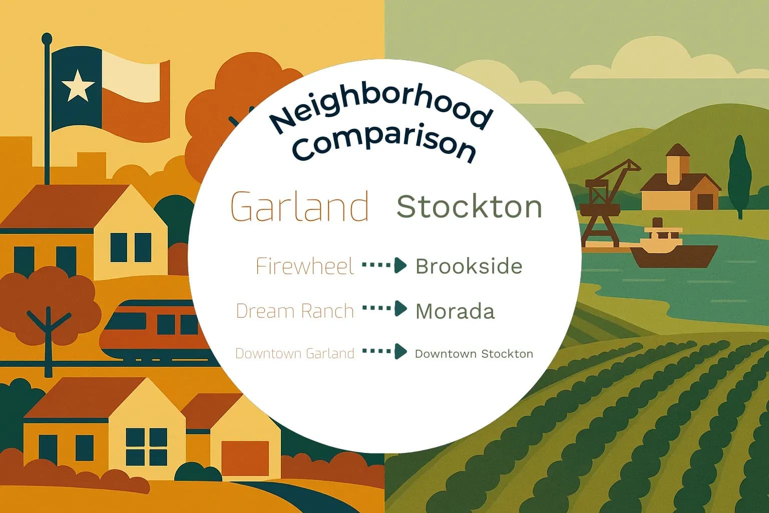 Garland vs Stockton Neighborhood Comparison