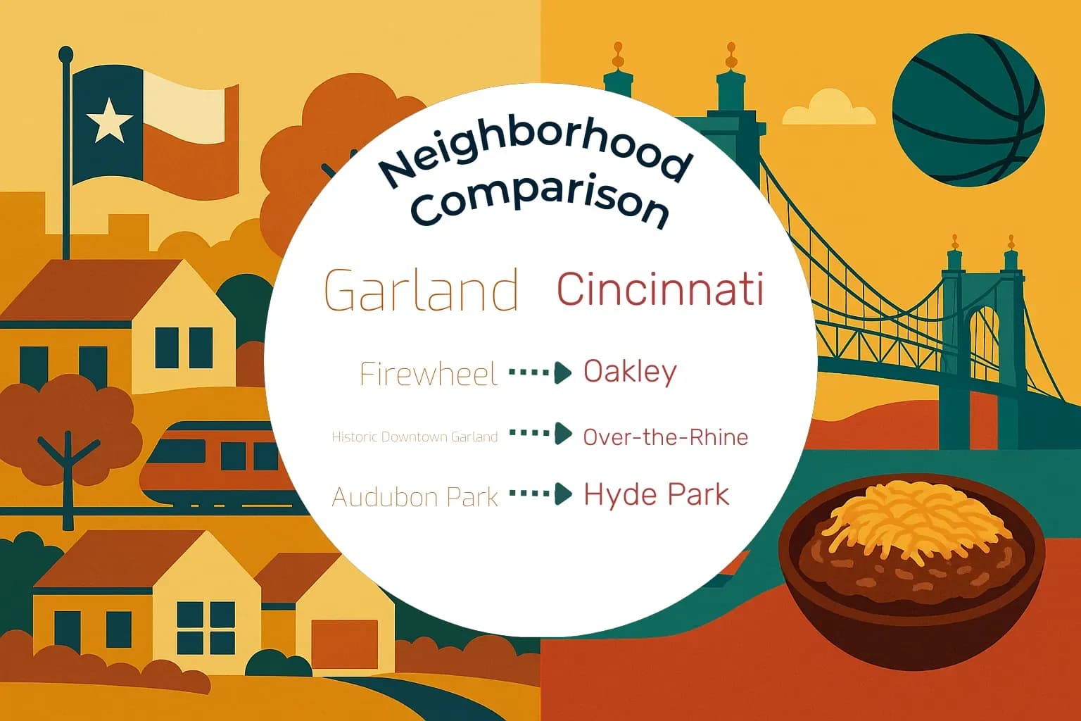 Garland vs Cincinnati Neighborhood Comparison