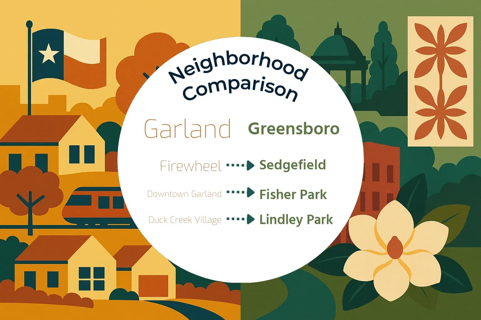 Garland vs Greensboro Neighborhood Comparison
