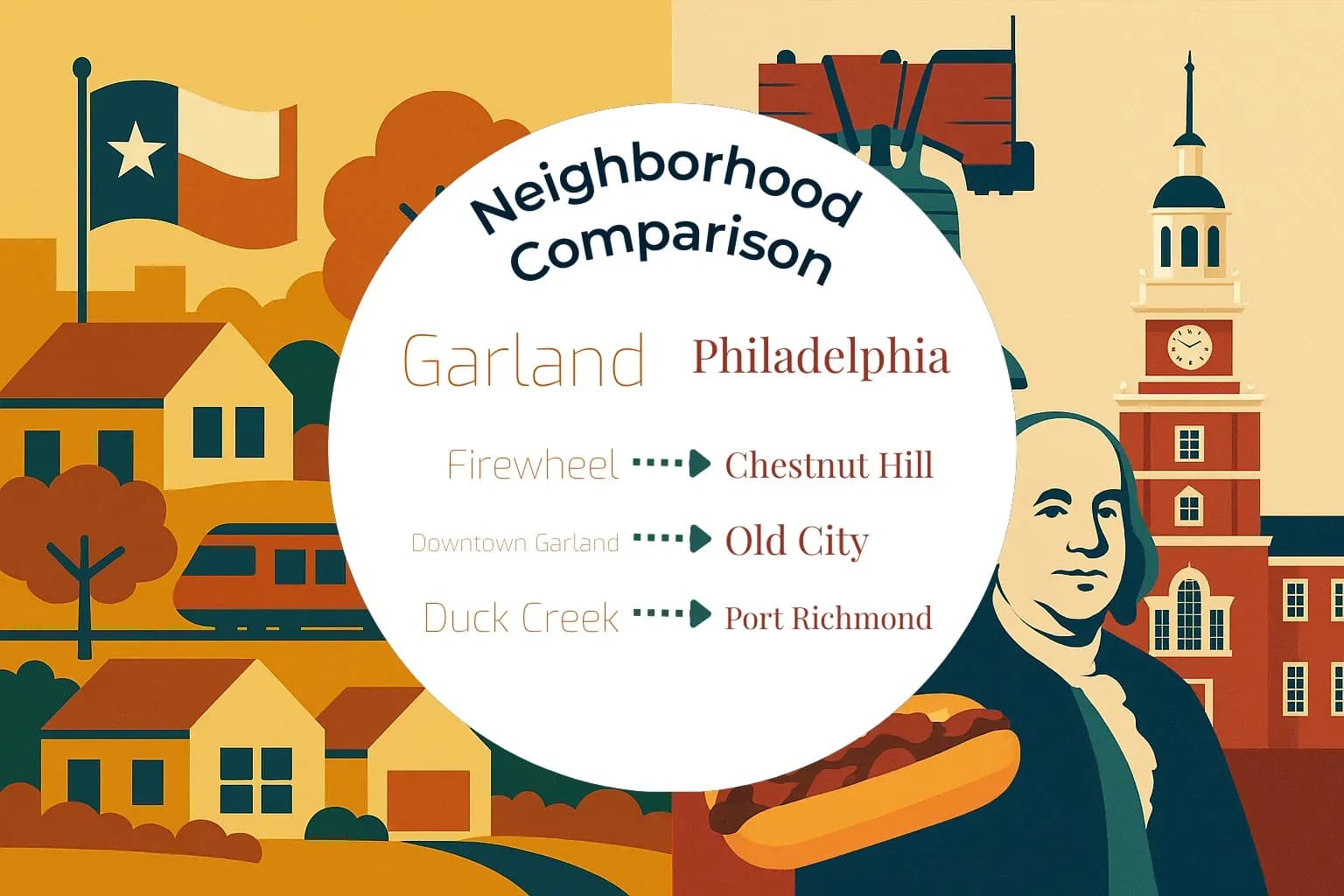 Garland vs Philadelphia Neighborhood Comparison