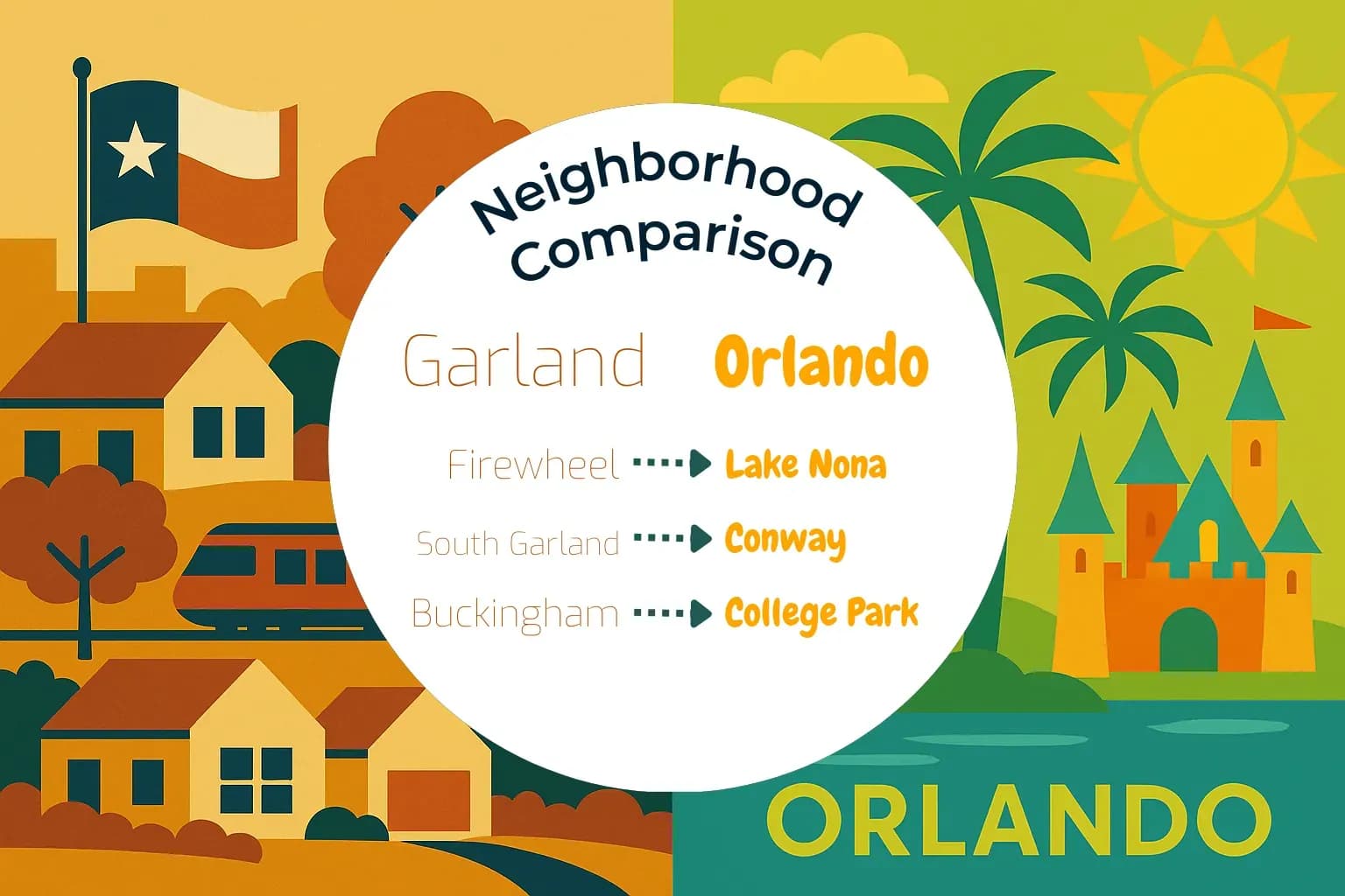 Garland vs Orlando Neighborhood Comparison