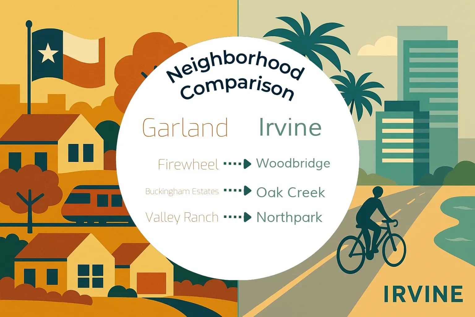 Garland vs Irvine Neighborhood Comparison