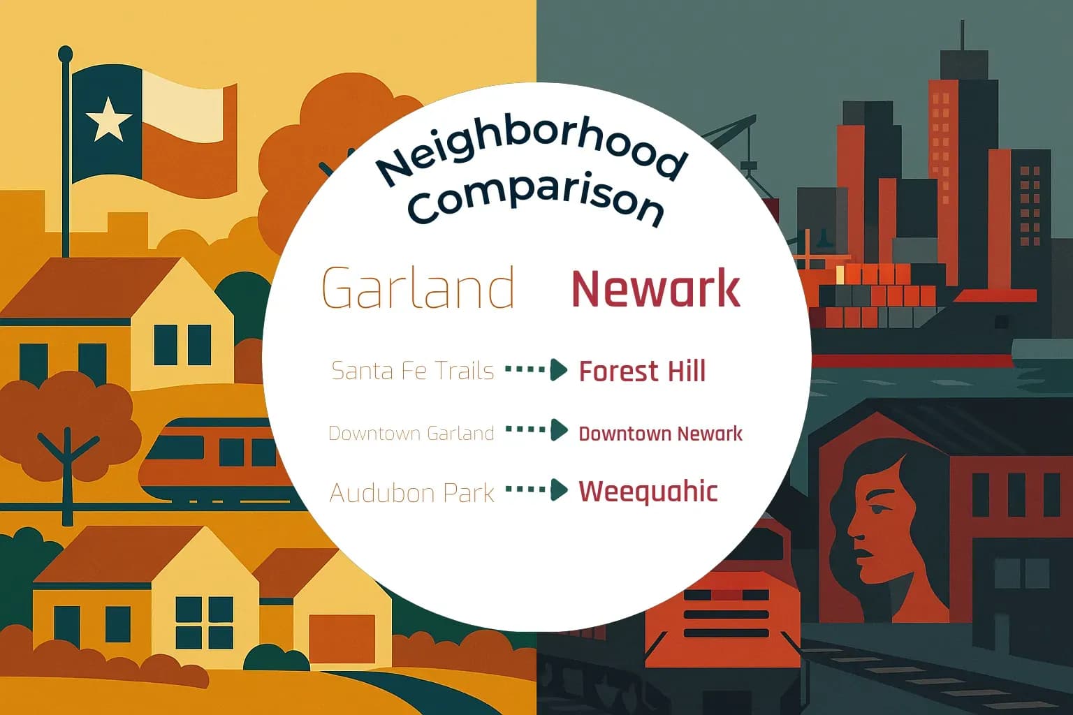 Garland vs Newark Neighborhood Comparison
