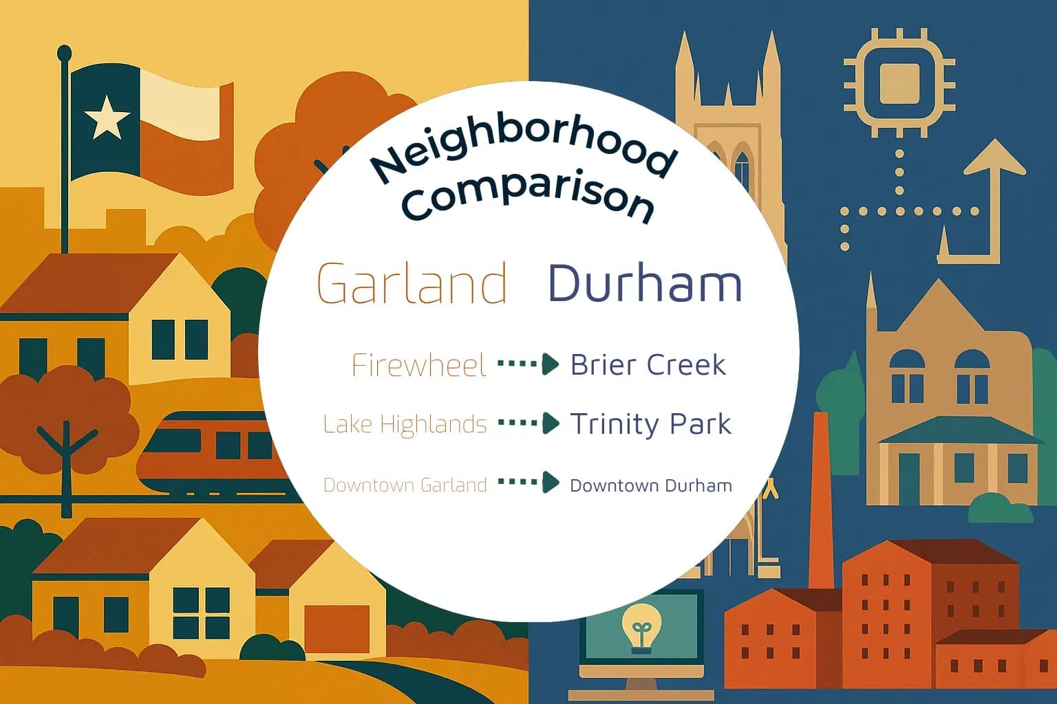 Garland vs Durham Neighborhood Comparison