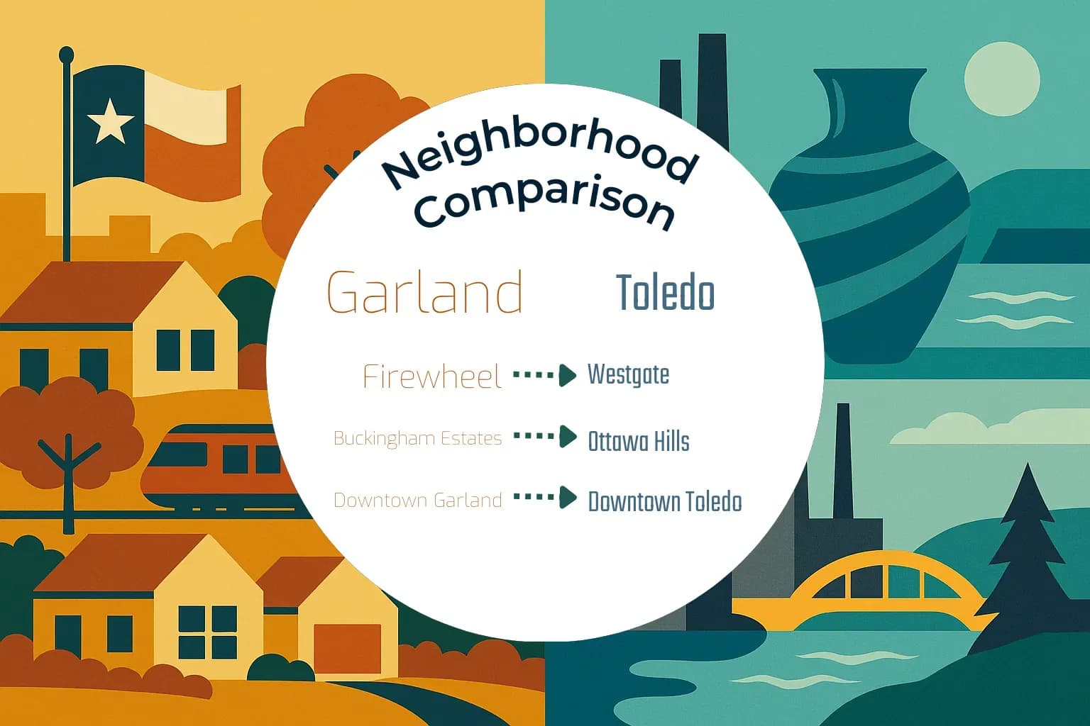 Garland vs Toledo Neighborhood Comparison