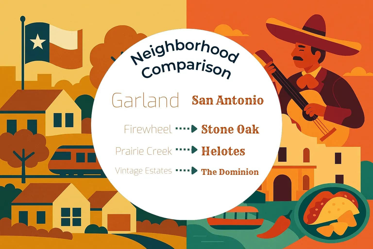Garland vs San Antonio Neighborhood Comparison
