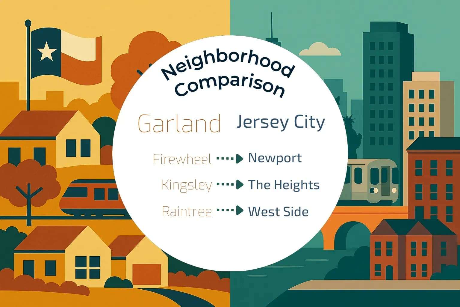 Garland vs Jersey City Neighborhood Comparison