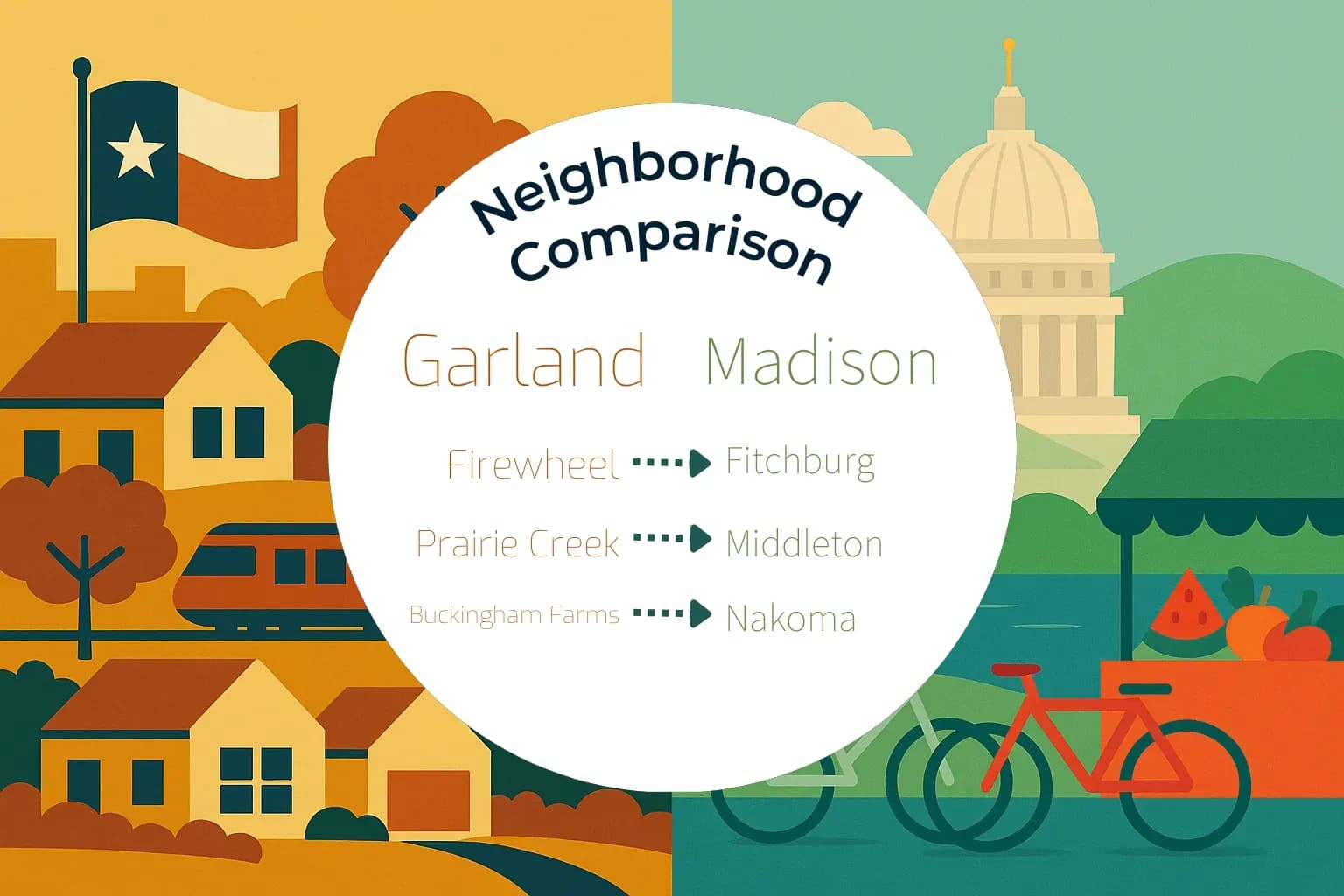 Garland vs Madison Neighborhood Comparison