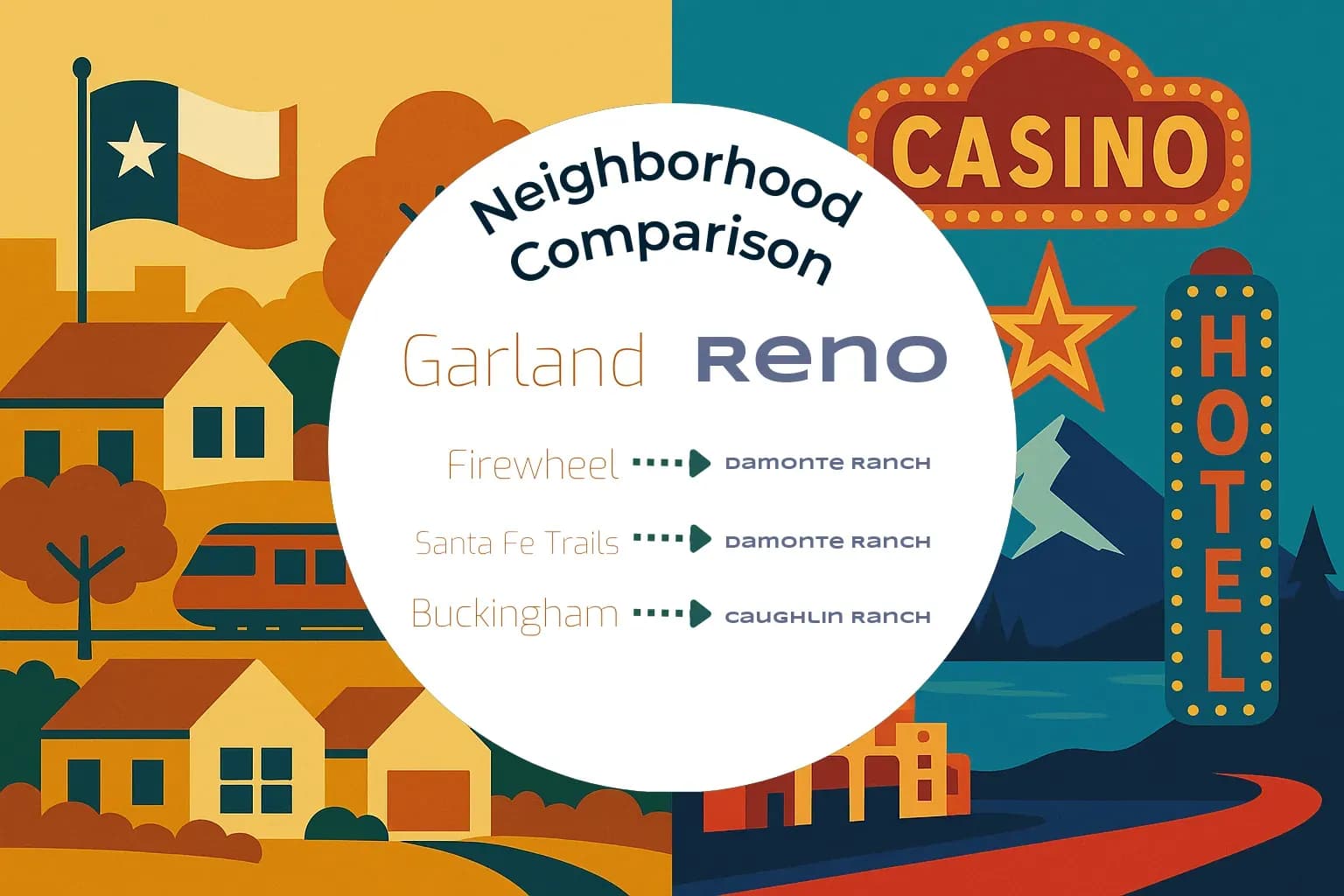 Garland vs Reno Neighborhood Comparison