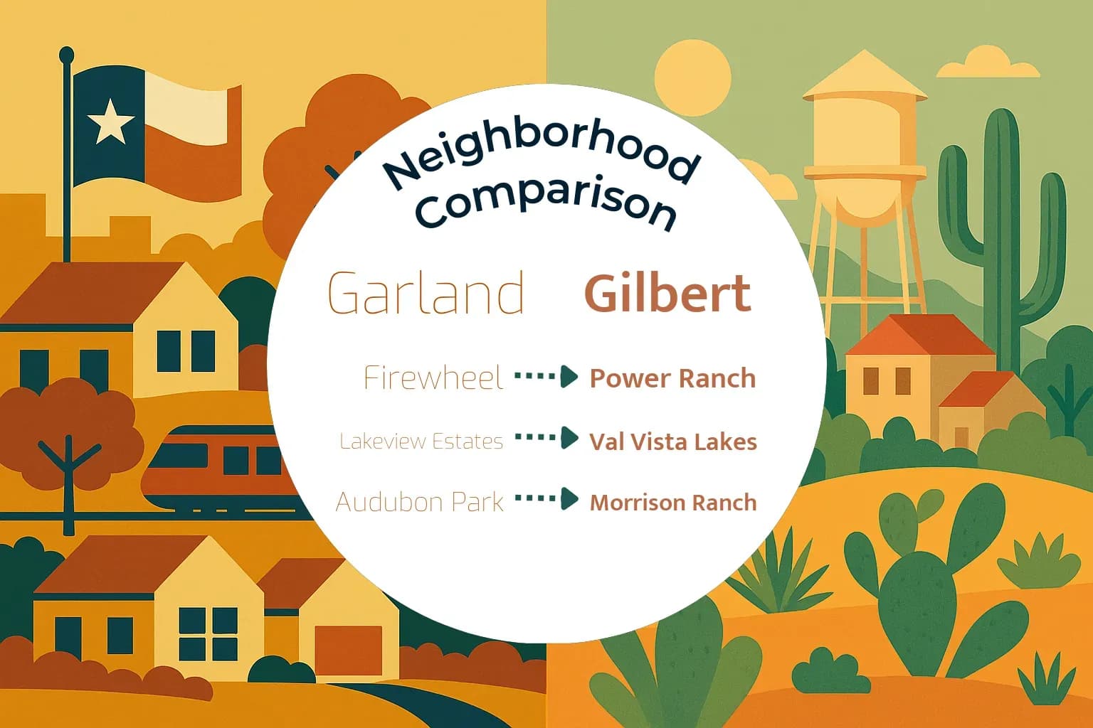 Garland vs Gilbert Neighborhood Comparison