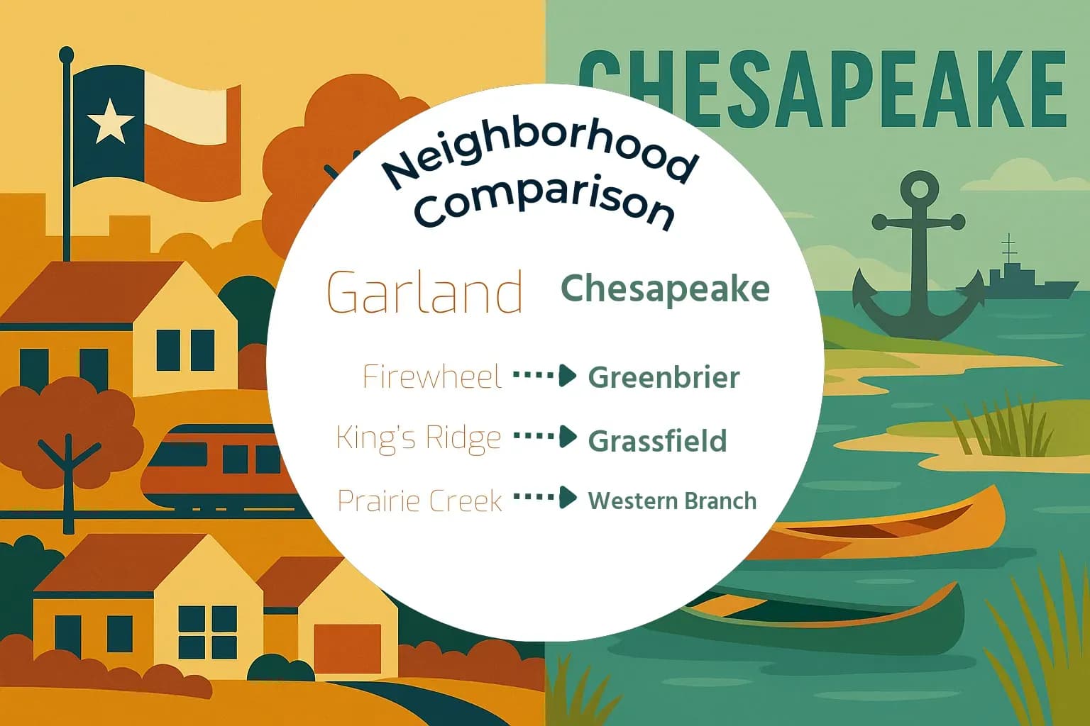 Garland vs Chesapeake Neighborhood Comparison