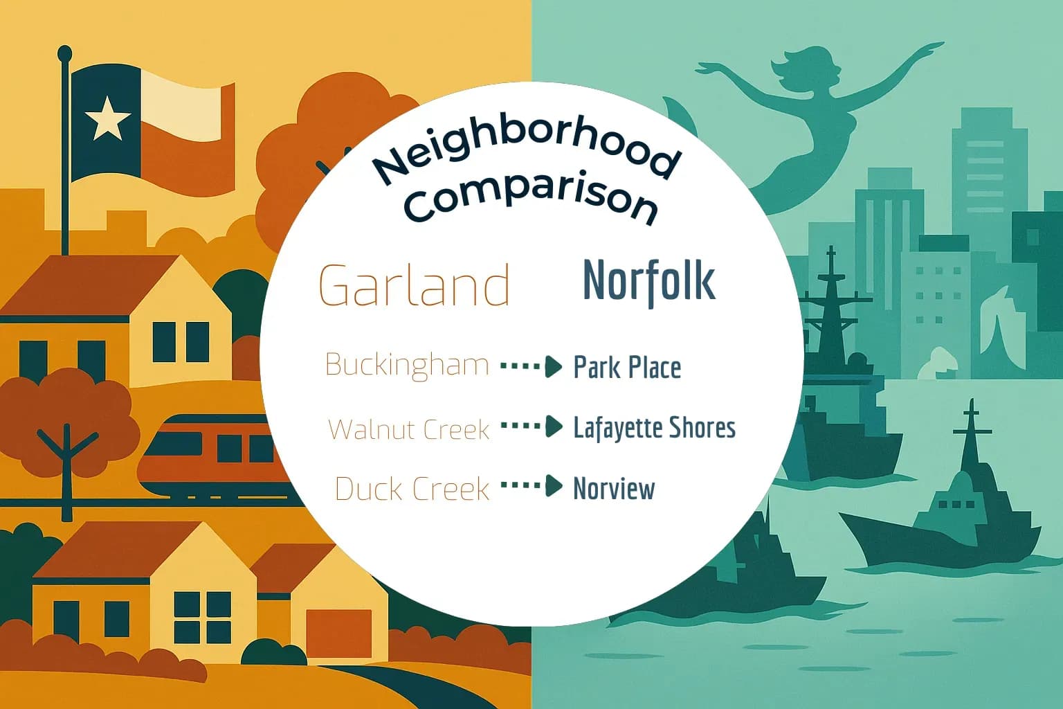 Garland vs Norfolk Neighborhood Comparison