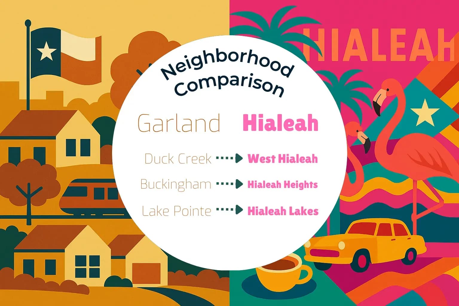 Garland vs Hialeah Neighborhood Comparison