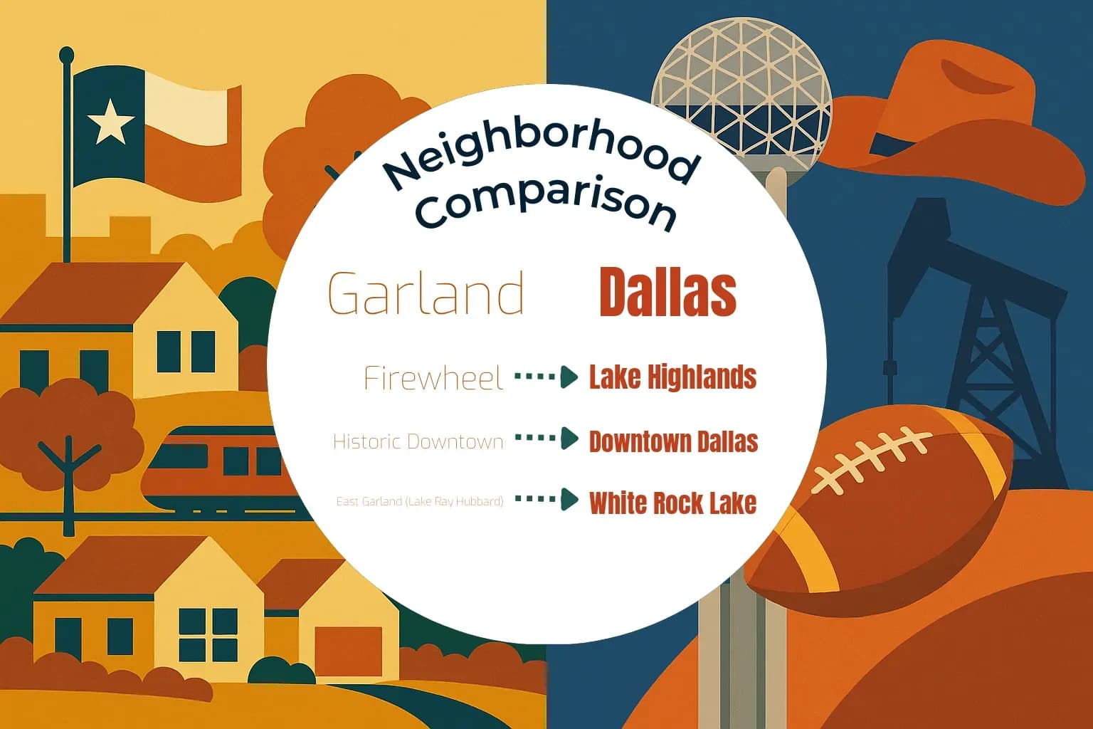Garland vs Dallas Neighborhood Comparison