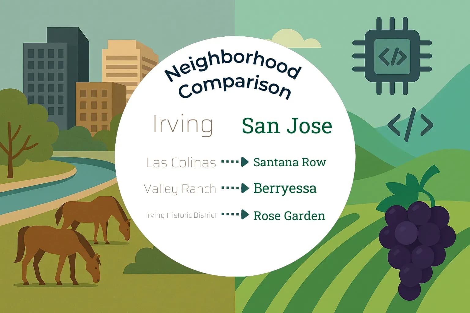 Irving vs San Jose Neighborhood Comparison