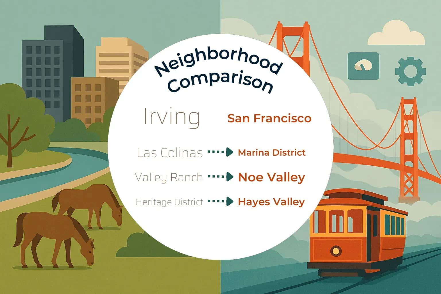Irving vs San Francisco Neighborhood Comparison