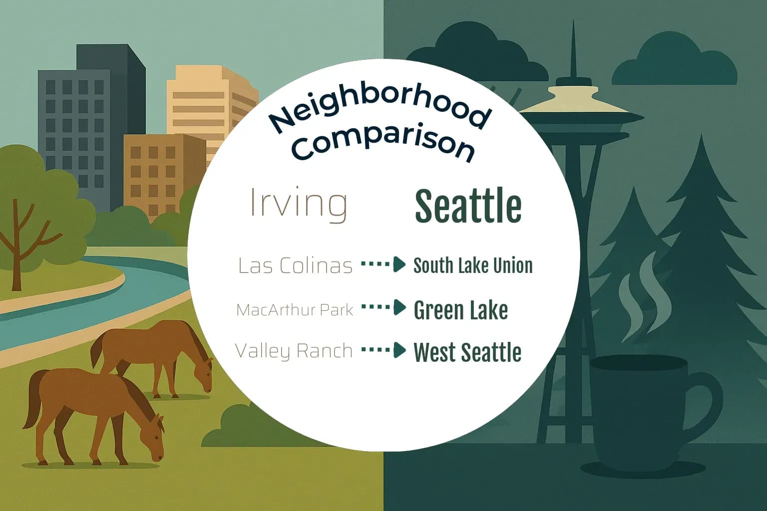 Irving vs Seattle Neighborhood Comparison