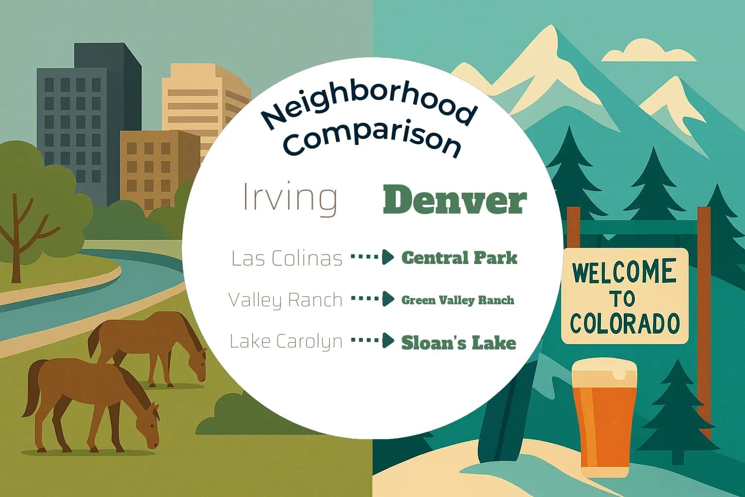 Irving vs Denver Neighborhood Comparison
