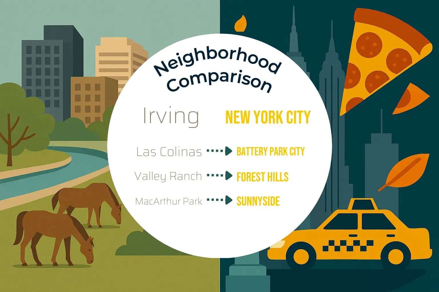 Irving vs New York City Neighborhood Comparison