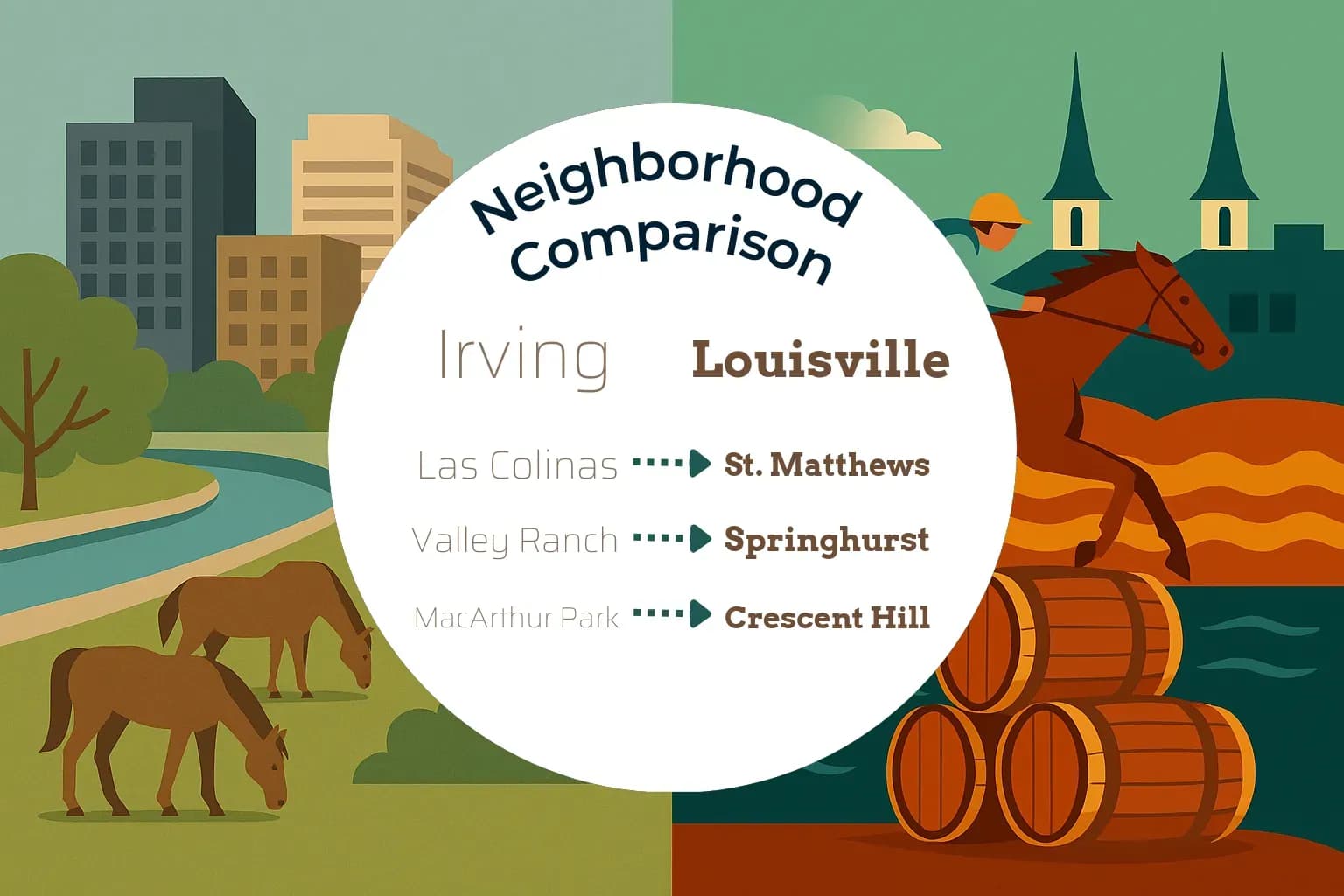 Irving vs Louisville Neighborhood Comparison