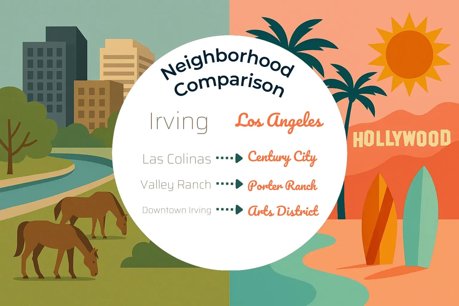 Irving vs Los Angeles Neighborhood Comparison
