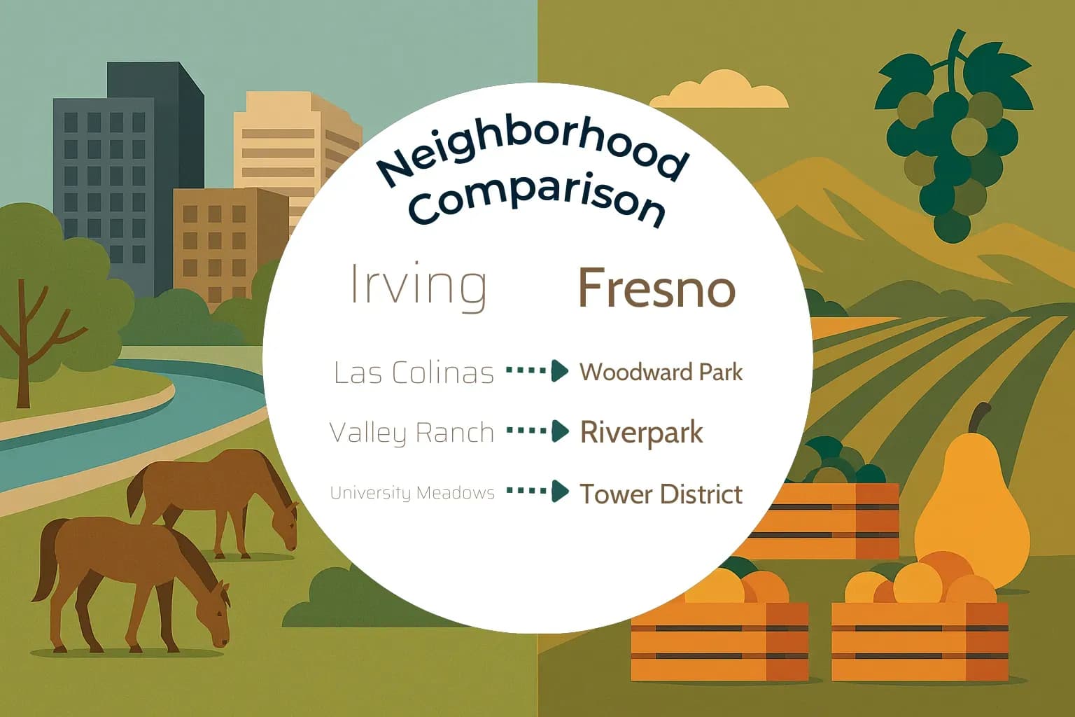 Irving vs Fresno Neighborhood Comparison