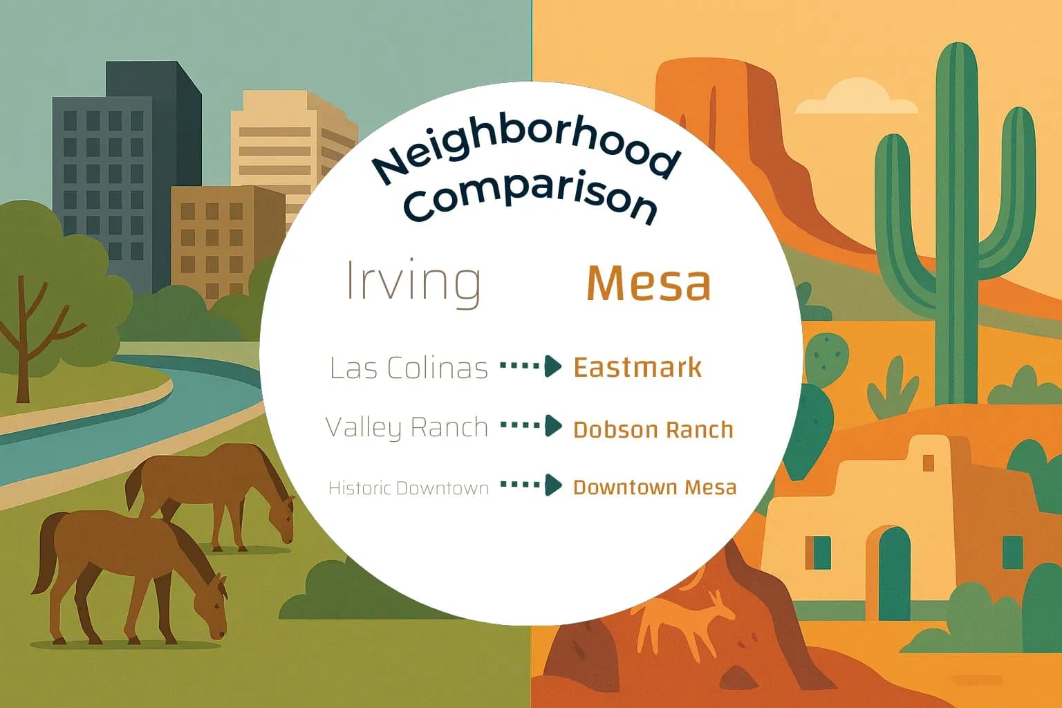 Irving vs Mesa Neighborhood Comparison