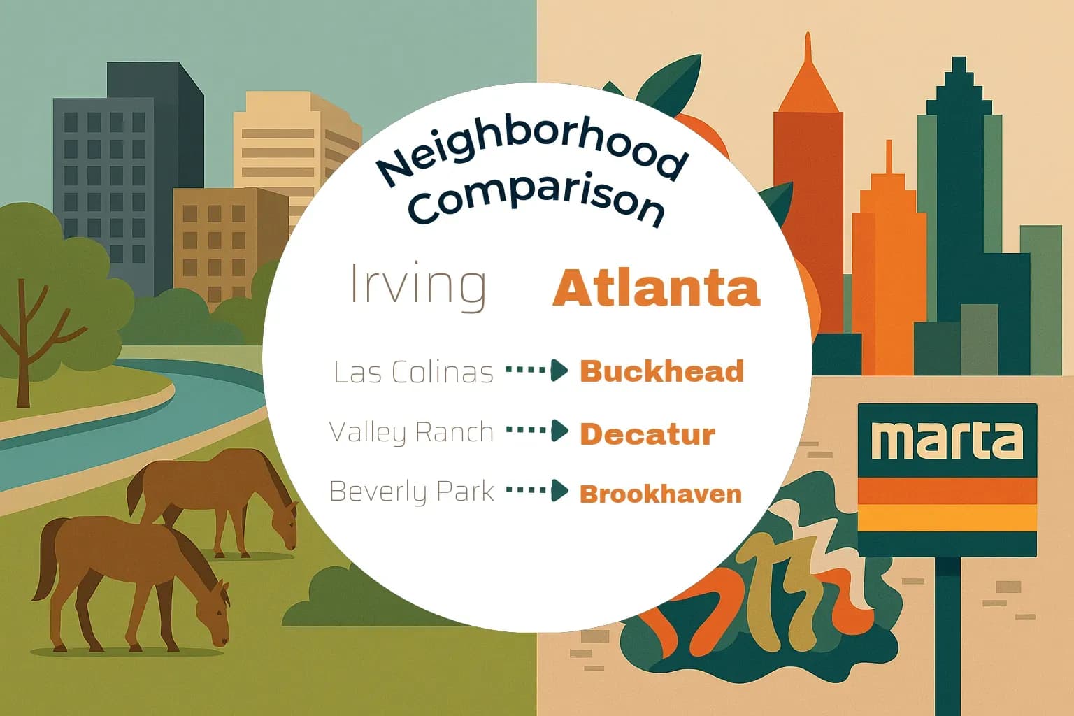 Irving vs Atlanta Neighborhood Comparison