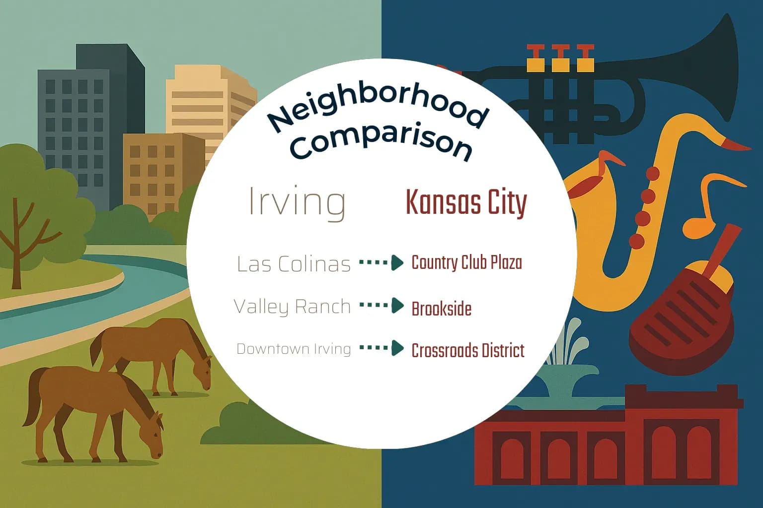 Irving vs Kansas City Neighborhood Comparison