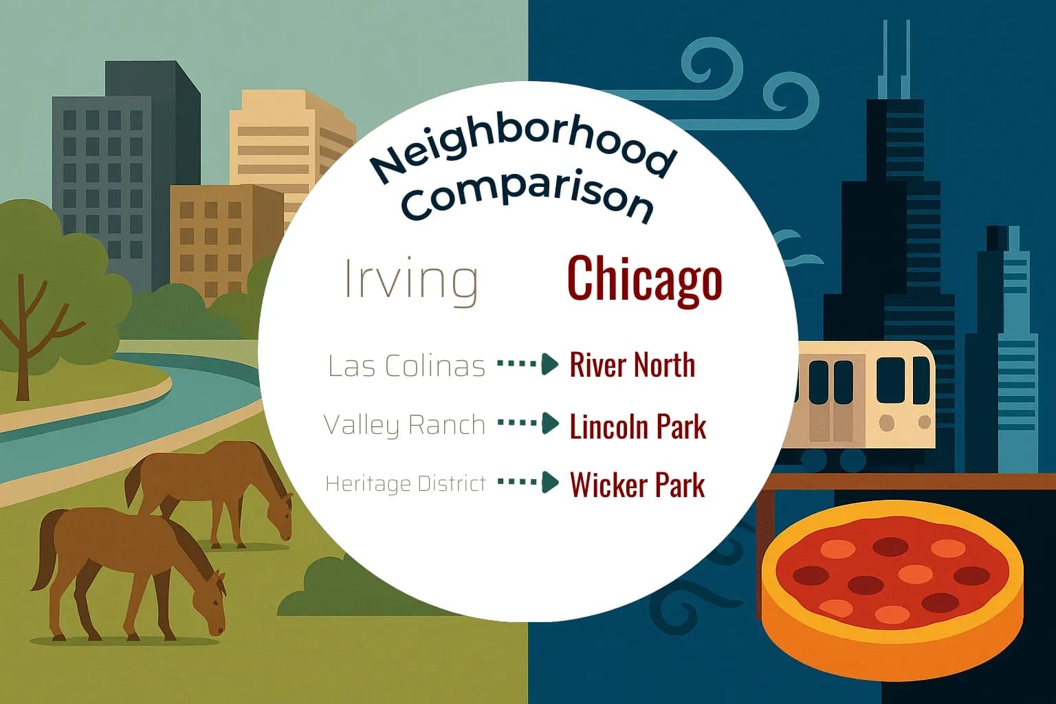 Irving vs Chicago Neighborhood Comparison