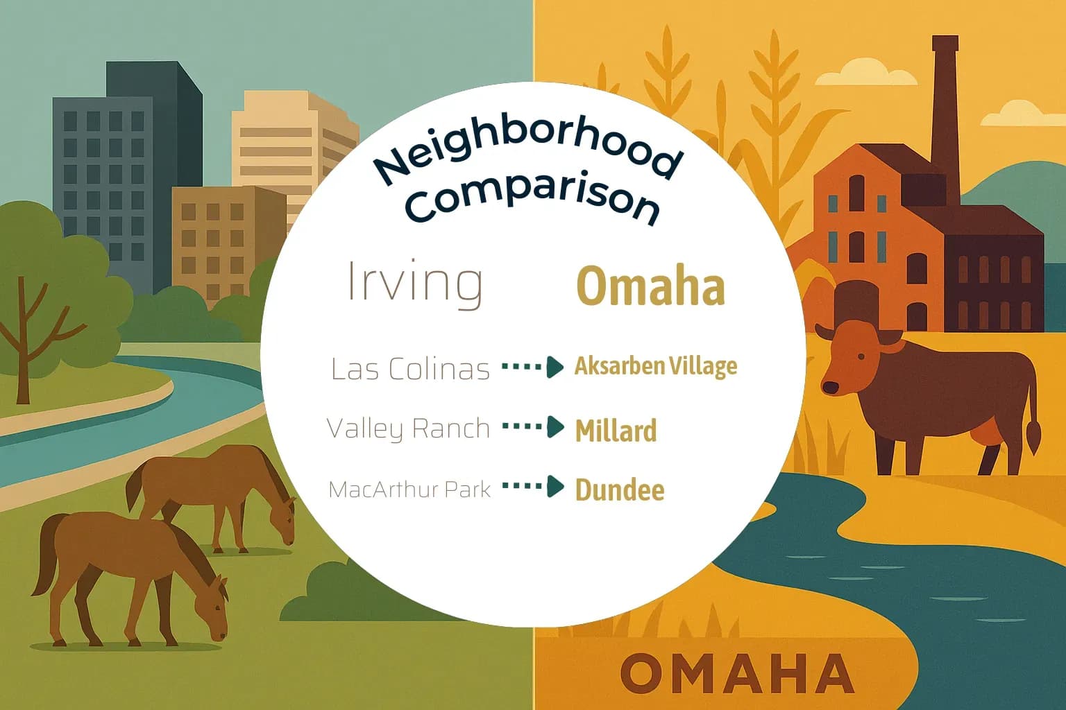 Irving vs Omaha Neighborhood Comparison
