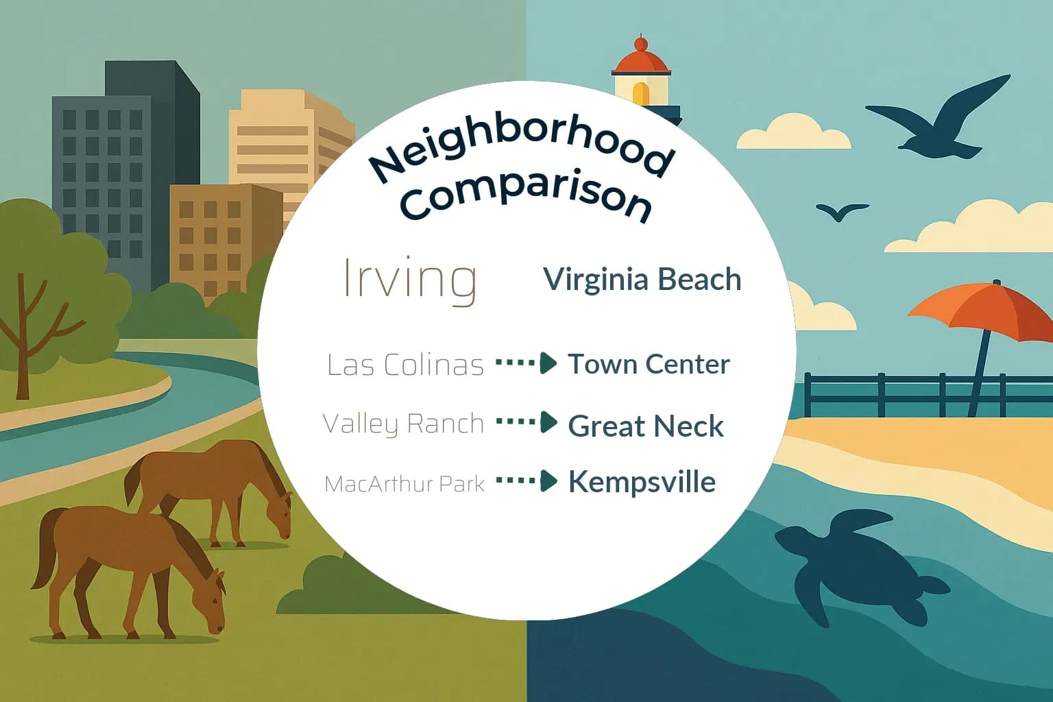 Irving vs Virginia Beach Neighborhood Comparison