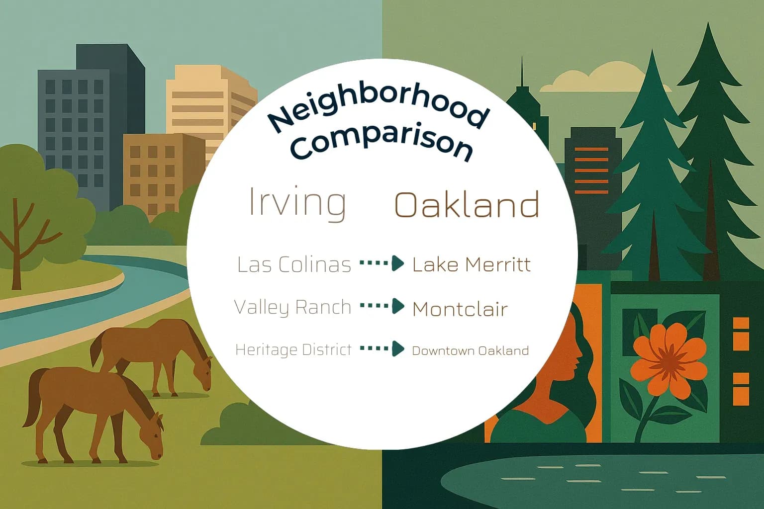 Irving vs Oakland Neighborhood Comparison