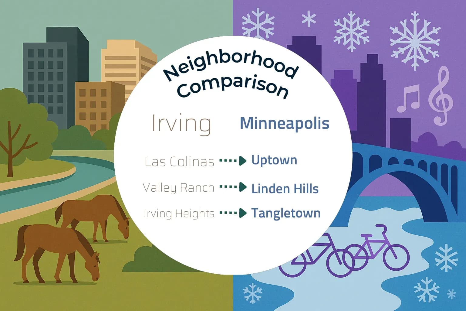 Irving vs Minneapolis Neighborhood Comparison