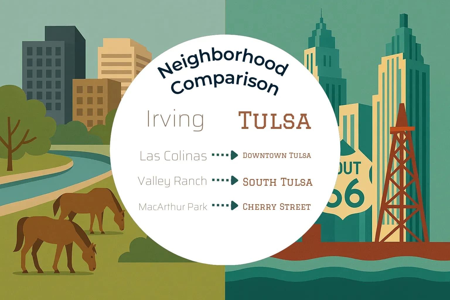 Irving vs Tulsa Neighborhood Comparison