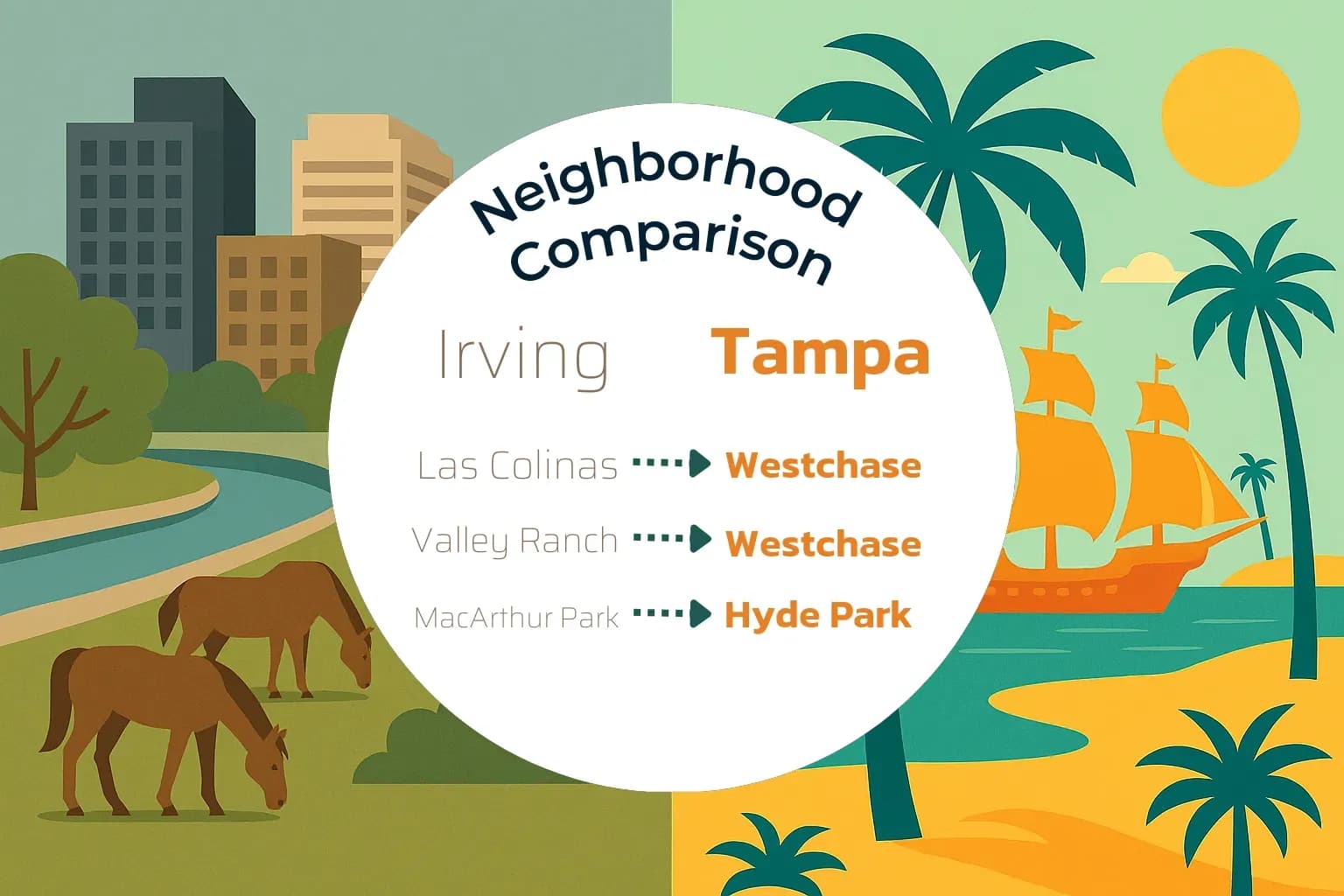 Irving vs Tampa Neighborhood Comparison