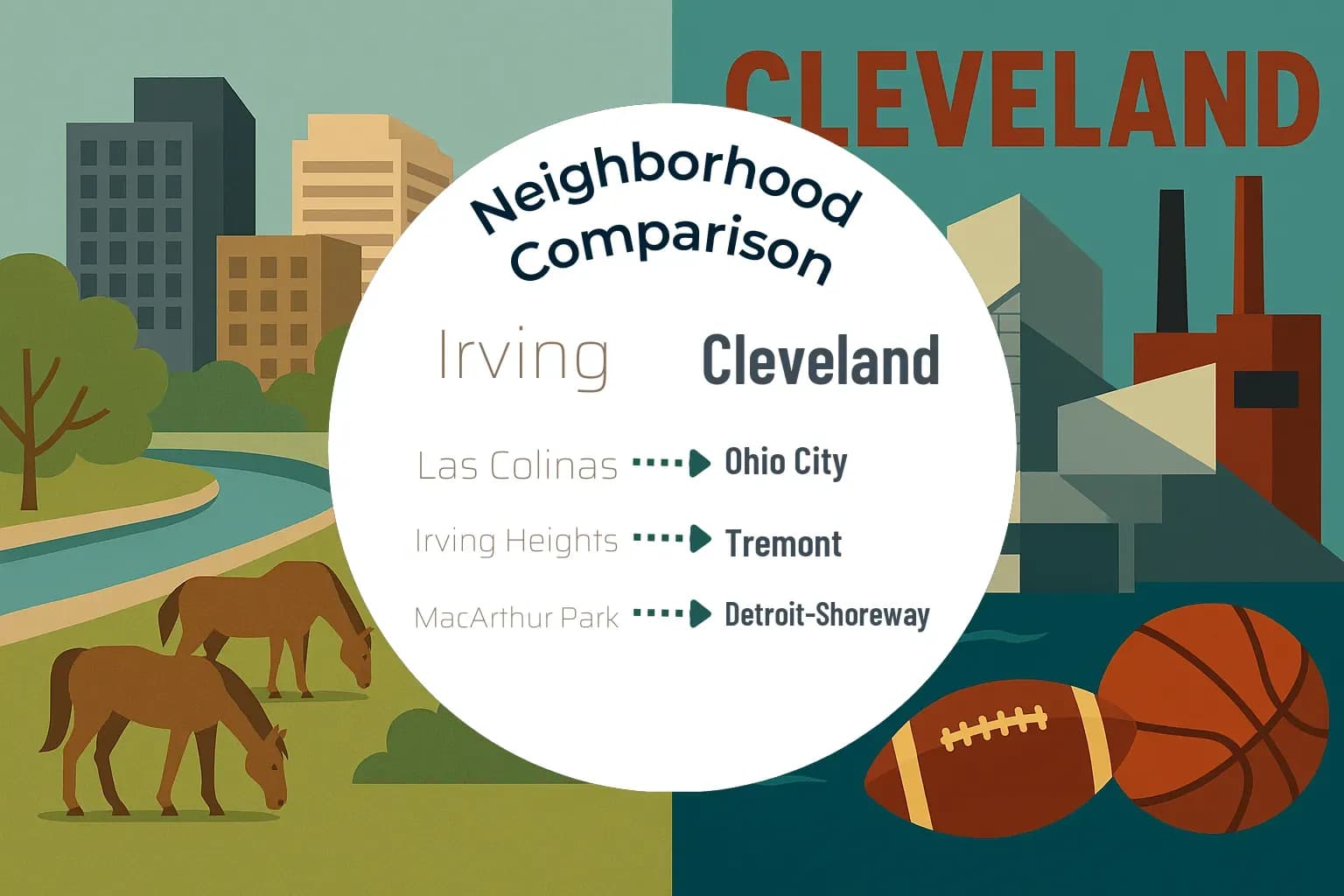Irving vs Cleveland Neighborhood Comparison