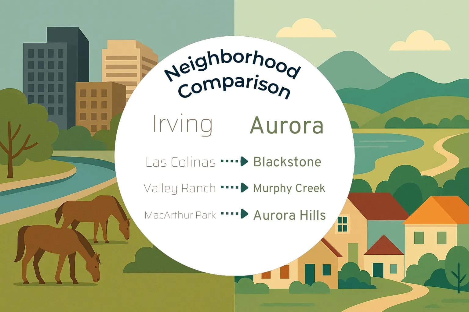 Irving vs Aurora Neighborhood Comparison