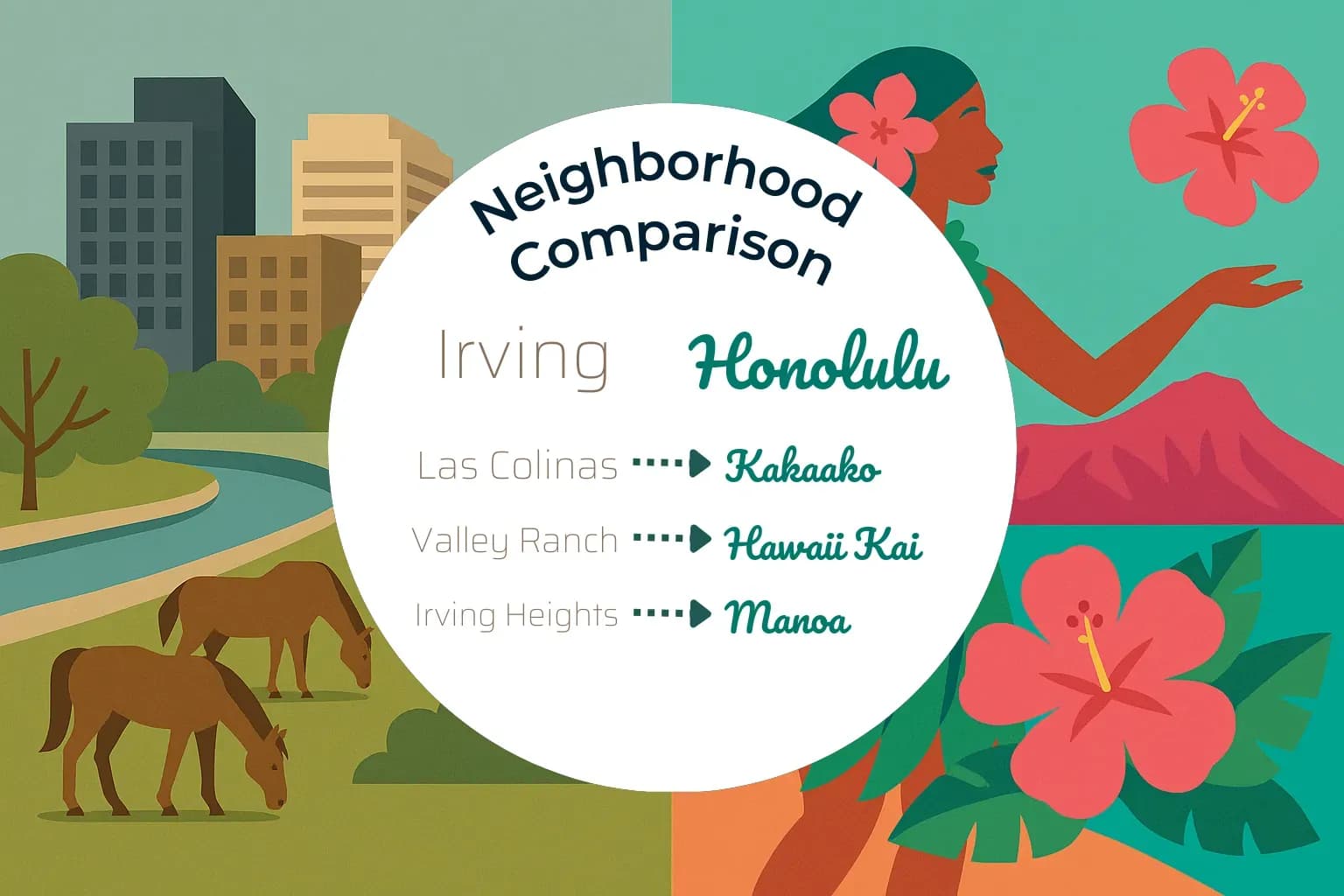 Irving vs Honolulu Neighborhood Comparison