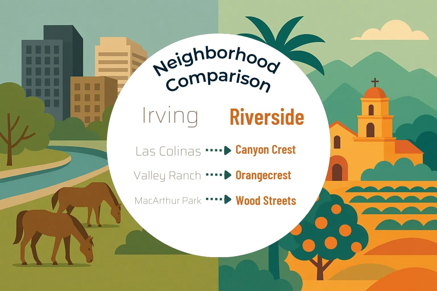 Irving vs Riverside Neighborhood Comparison