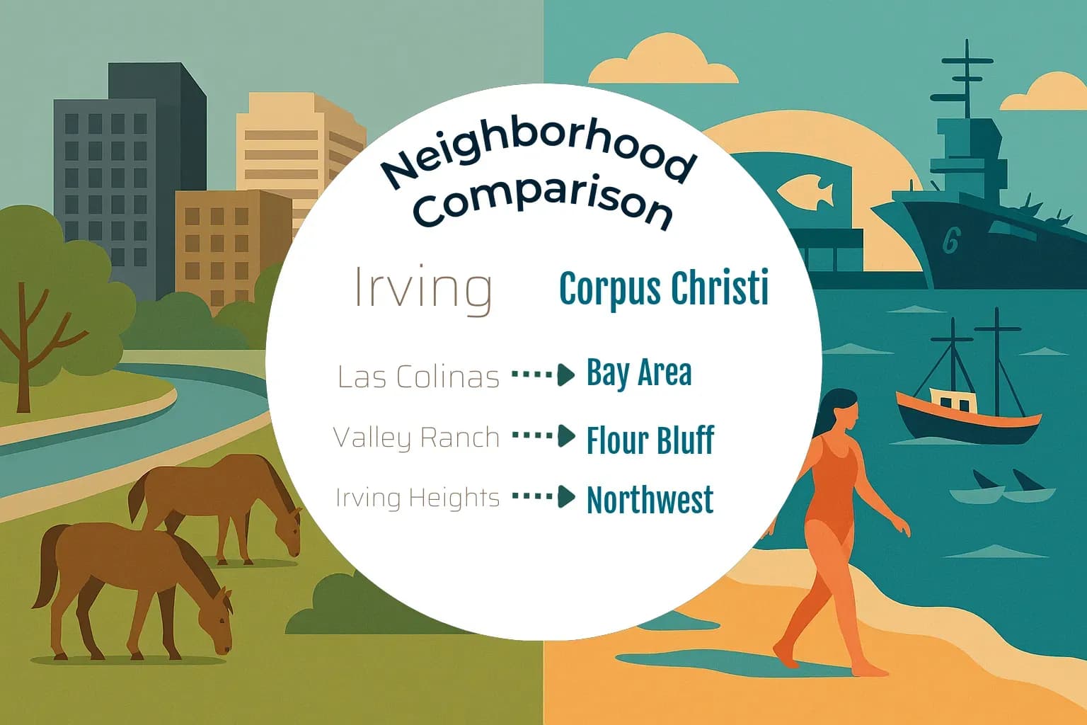 Irving vs Corpus Christi Neighborhood Comparison