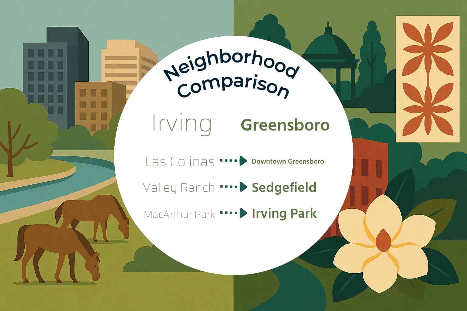 Irving vs Greensboro Neighborhood Comparison